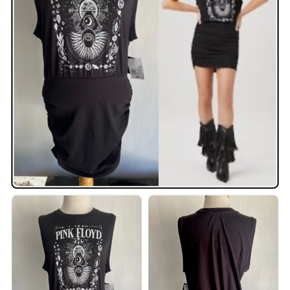 Pink Floyd Black Graphic Muscle Tee